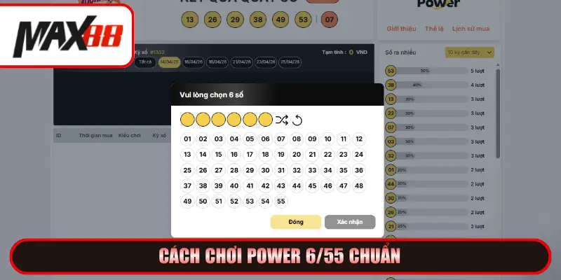 Cách chơi Power 6/55 đơn giản