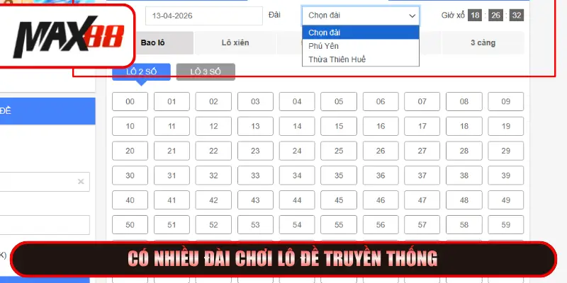 Có nhiều đài chơi lô đề truyền thống