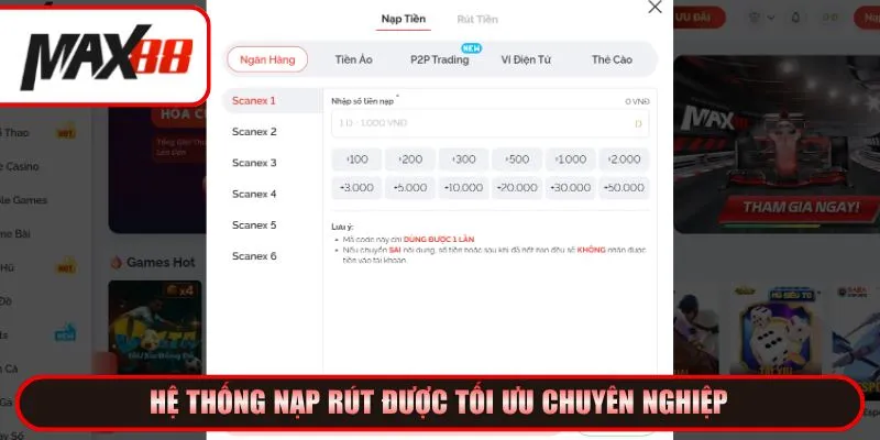 Hệ thống nạp rút được tối ưu chuyên nghiệp
