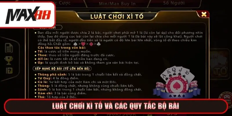 Luật chơi Xì tố và các quy tắc bộ bài