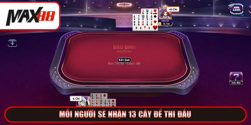 Mỗi người sẽ nhận 13 cây để thi đấu