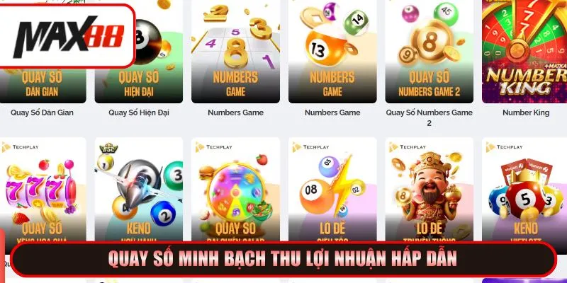 Quay số minh bạch thu lợi nhuận hấp dẫn