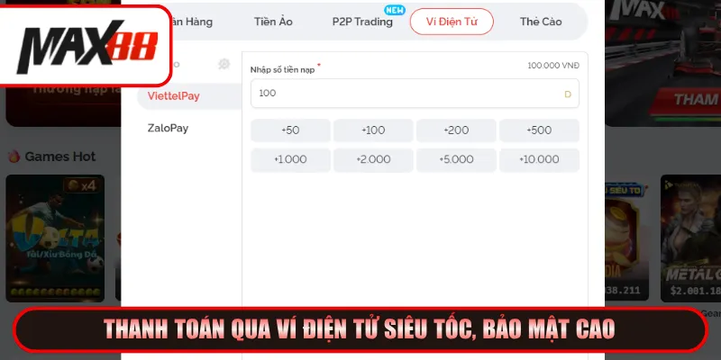 Thanh toán qua ví điện tử siêu tốc, bảo mật cao