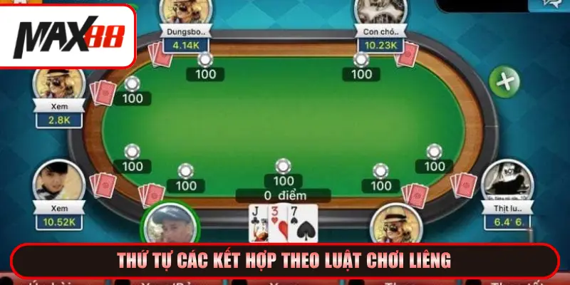 Thứ tự các kết hợp theo luật chơi Liêng