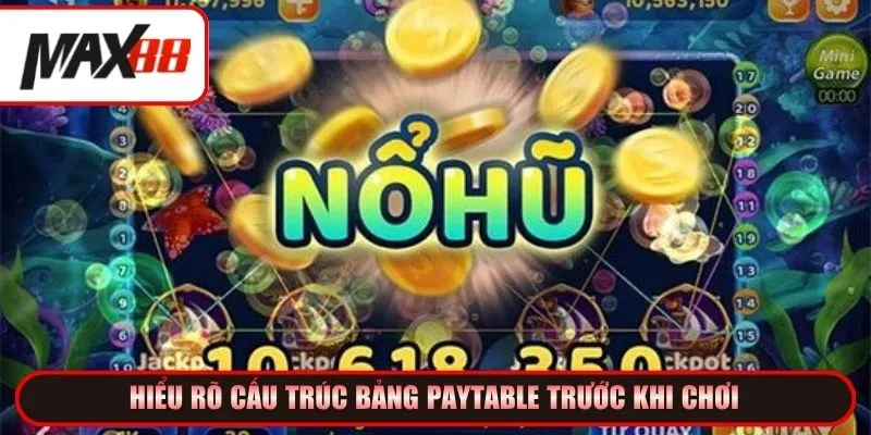 Hiểu rõ cấu trúc bảng Paytable trước khi chơi